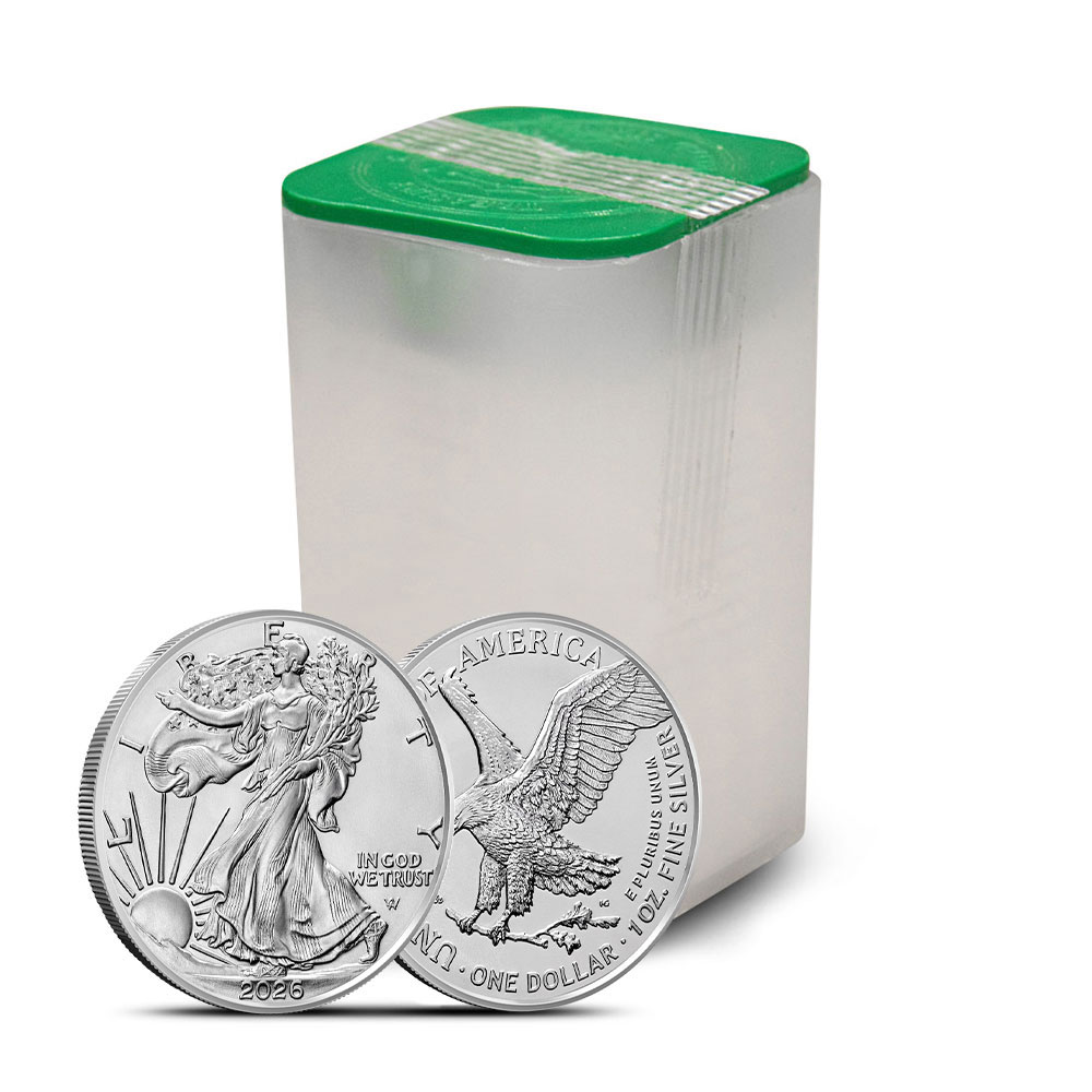 2026 American Silver Eagle 1 ounce sølvmynt i tube (20 oz)