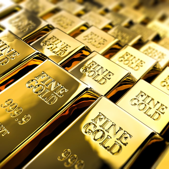 Pile Of Gold Bars Or Ingots