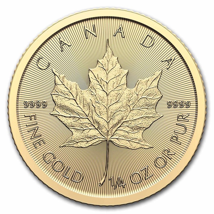 2024 Canadian Maple Leaf 1/4 ounce gullmynt