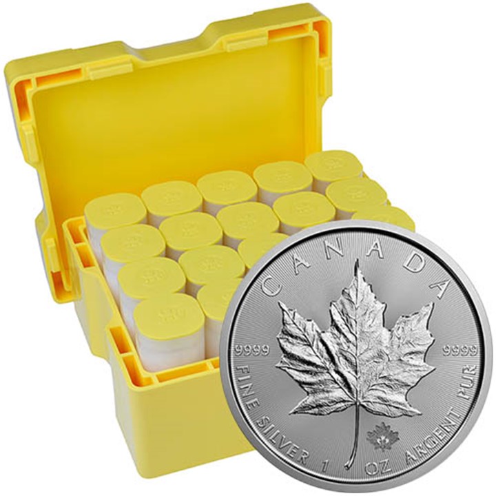 2023 Canadian Maple Leaf 1 ounce sølvmynt - monster box (500 oz)