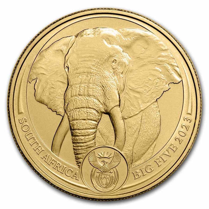 2023 Big Five Elephant 1 ounce gullmynt