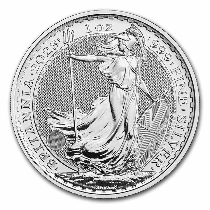 2023 UK Silver Britannia 1 ounce sølvmynt (QEII)