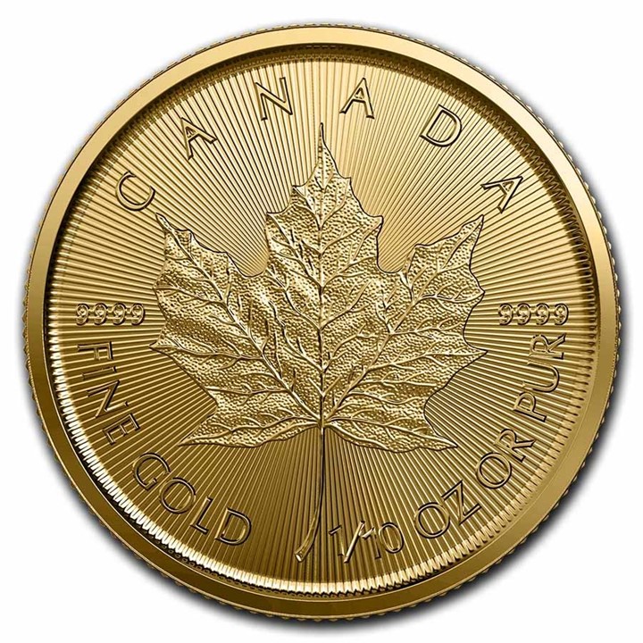 2023 Canadian Maple Leaf 1/10 ounce gullmynt