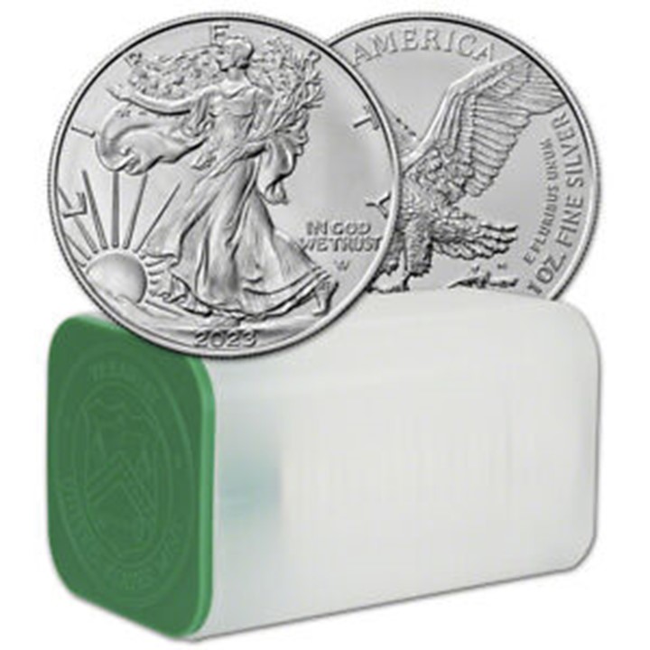 2023 American Silver Eagle 1 ounce sølvmynt i tube (20 oz)