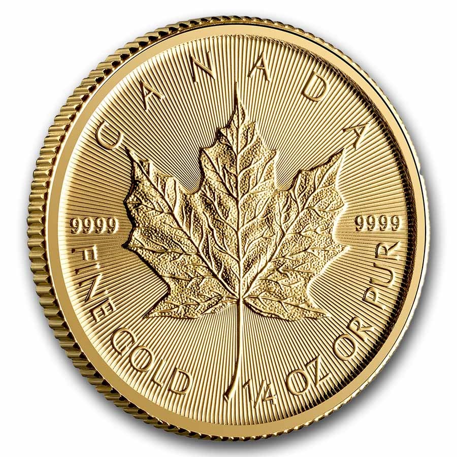 2026 Canadian Maple Leaf 1/4 ounce gullmynt