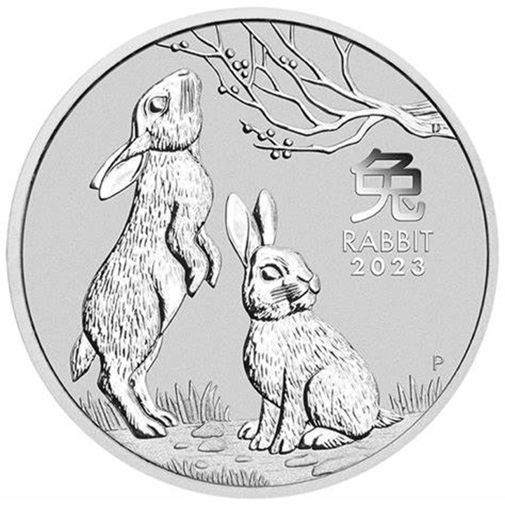 2023 Australian Lunar Rabbit 1 kg sølvmynt