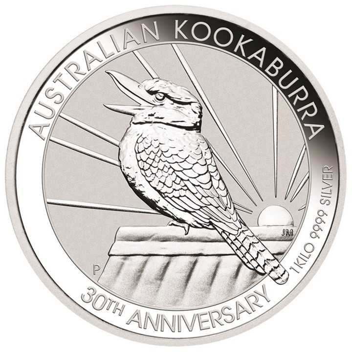 2020 Australian Silver Kookaburra 1 kg sølvmynt