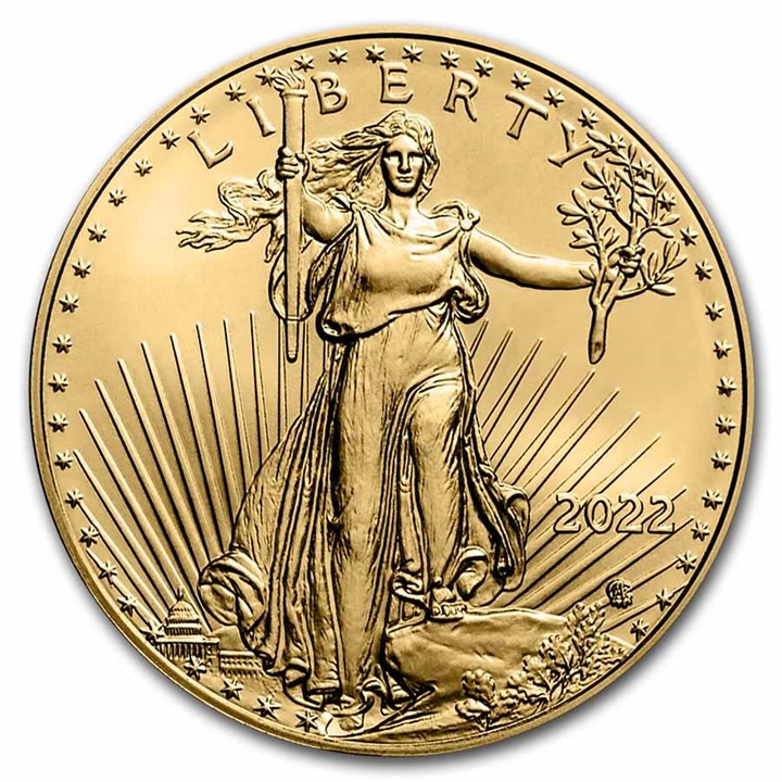 2022 American Gold Eagle 1 ounce gullmynt (T2)