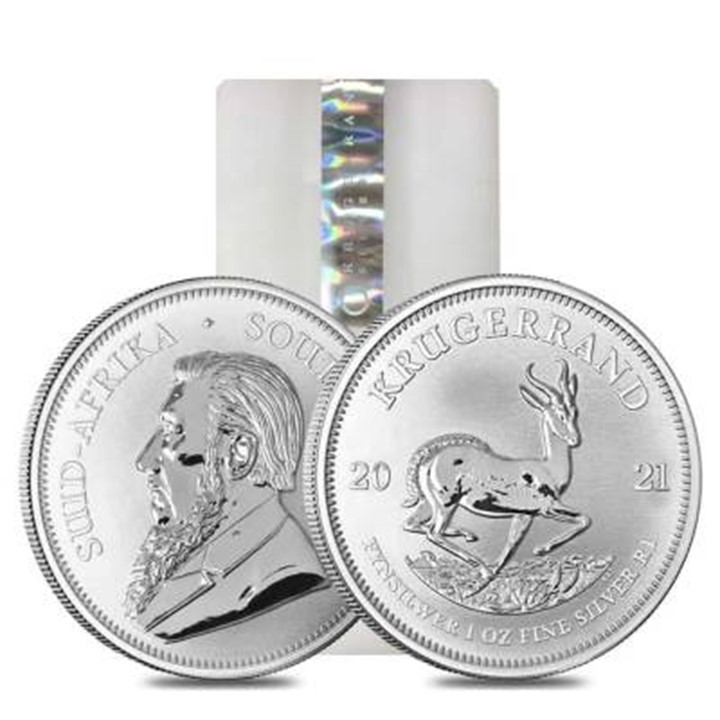 2022 South African Krugerrand 1 ounce sølvmynt i tube (25 oz)