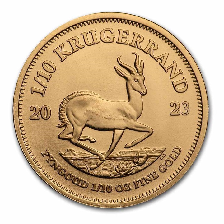 2023 South African Krugerrand 1/10 ounce gullmynt