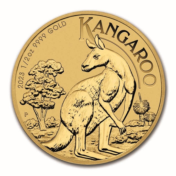 2023 Australian Kangaroo 1/2 ounce gullmynt