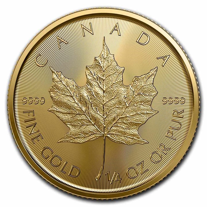 2023 Canadian Maple Leaf 1/4 ounce gullmynt