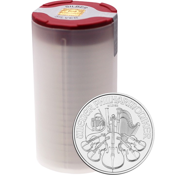 2024 Vienna Philarmonic 1 ounce sølvmynt i tube (20 oz)