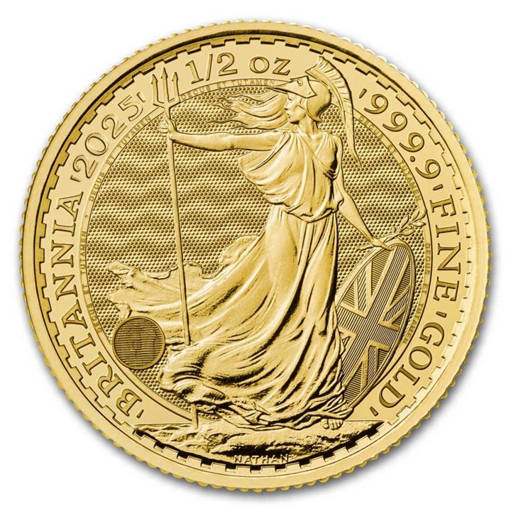 2025 Britannia 1/2 ounce gullmynt